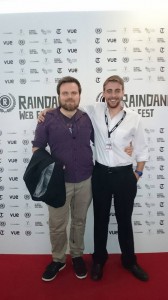 John Andrew Cameron and Alan Wallace at RainDance Web Fest 2014 supporting John Andrew Cameron's Milk Paton: The Motion Picture(s)